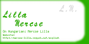 lilla mercse business card